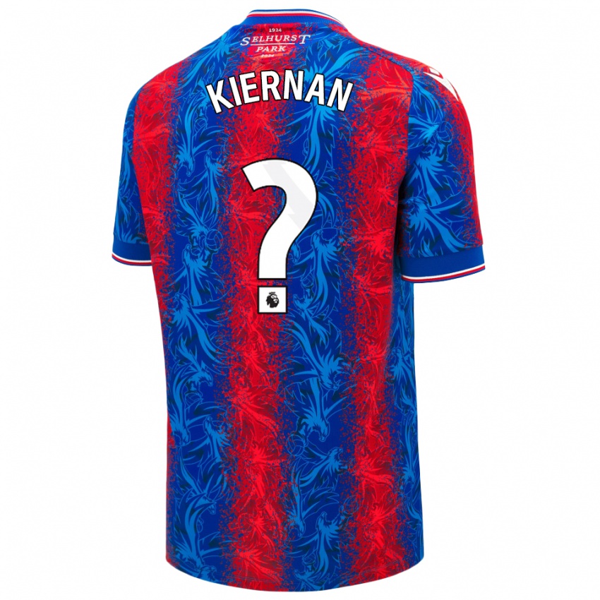 Gyermek Brendan Kiernan #0 Piros Kék Csíkok Hazai Jersey 2024/25 Mez Póló Ing