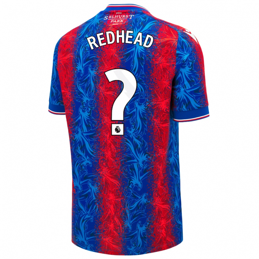 Gyermek Caleb Redhead #0 Piros Kék Csíkok Hazai Jersey 2024/25 Mez Póló Ing