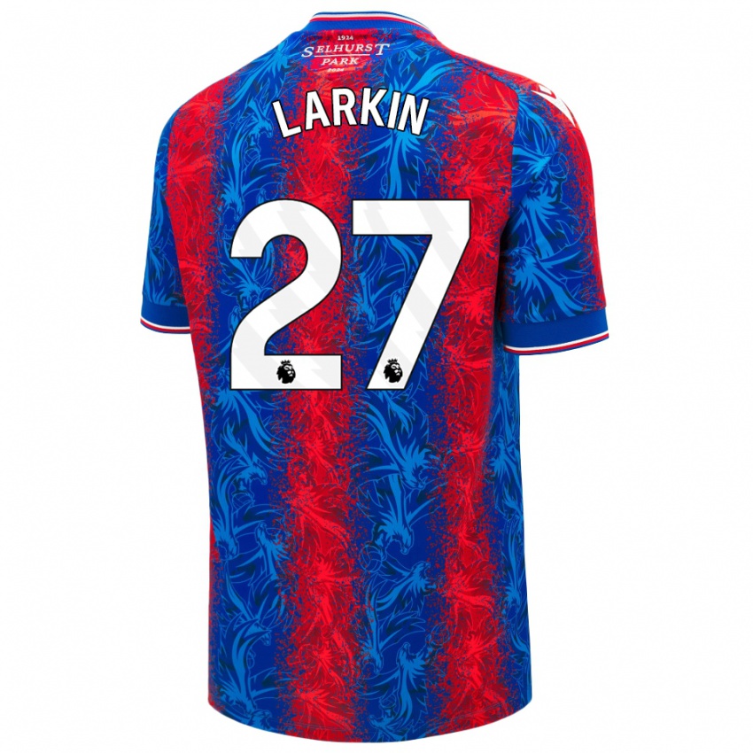 Gyermek Abbie Larkin #27 Piros Kék Csíkok Hazai Jersey 2024/25 Mez Póló Ing