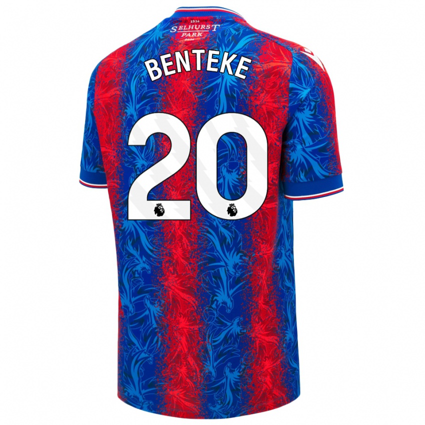 Gyermek Christian Benteke #20 Piros Kék Csíkok Hazai Jersey 2024/25 Mez Póló Ing