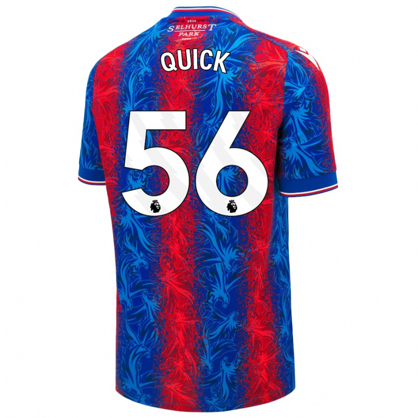 Gyermek Daniel Quick #56 Piros Kék Csíkok Hazai Jersey 2024/25 Mez Póló Ing