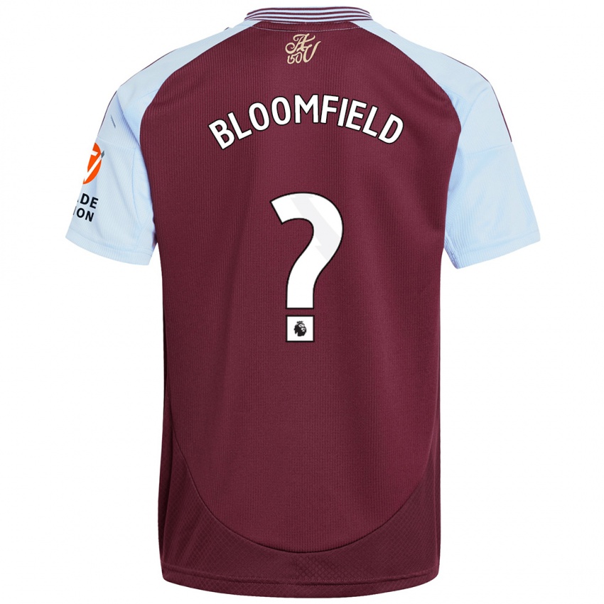 Gyermek Teddie Bloomfield #0 Bordó Égszínkék Hazai Jersey 2024/25 Mez Póló Ing