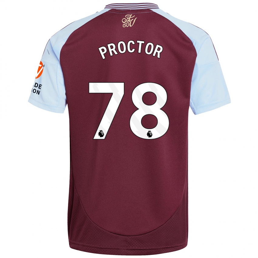 Gyermek Sam Proctor #78 Bordó Égszínkék Hazai Jersey 2024/25 Mez Póló Ing