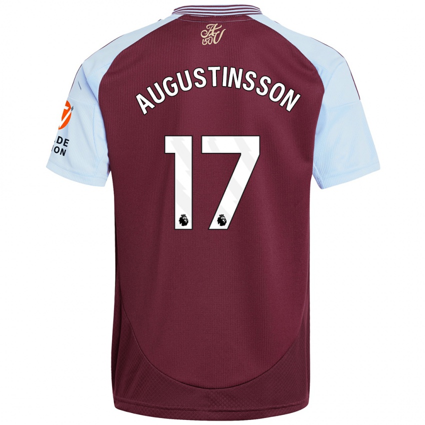 Gyermek Ludwig Augustinsson #17 Bordó Égszínkék Hazai Jersey 2024/25 Mez Póló Ing