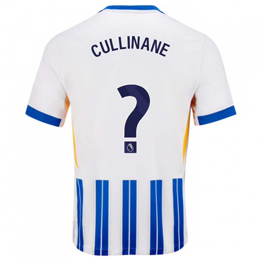 Gyermek Billy-Ray Cullinane #0 Fehér Kék Csíkos Hazai Jersey 2024/25 Mez Póló Ing