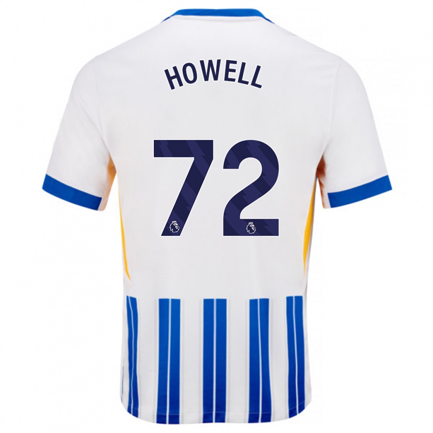 Gyermek Harry Howell #72 Fehér Kék Csíkos Hazai Jersey 2024/25 Mez Póló Ing