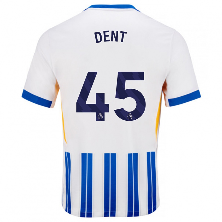 Gyermek Lily Dent #45 Fehér Kék Csíkos Hazai Jersey 2024/25 Mez Póló Ing