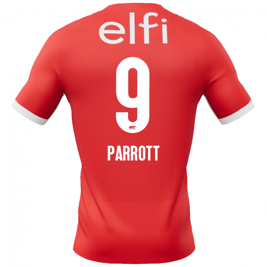 Gyermek Troy Parrott #9 Piros Fehér Hazai Jersey 2024/25 Mez Póló Ing