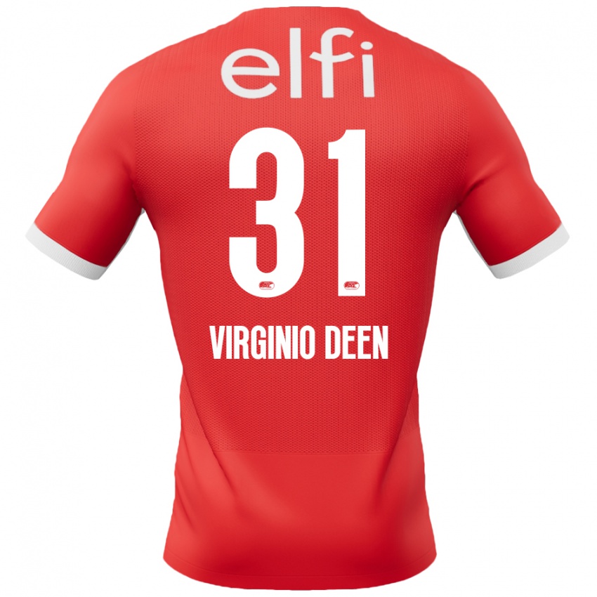 Gyermek Daniël Virginio Deen #31 Piros Fehér Hazai Jersey 2024/25 Mez Póló Ing