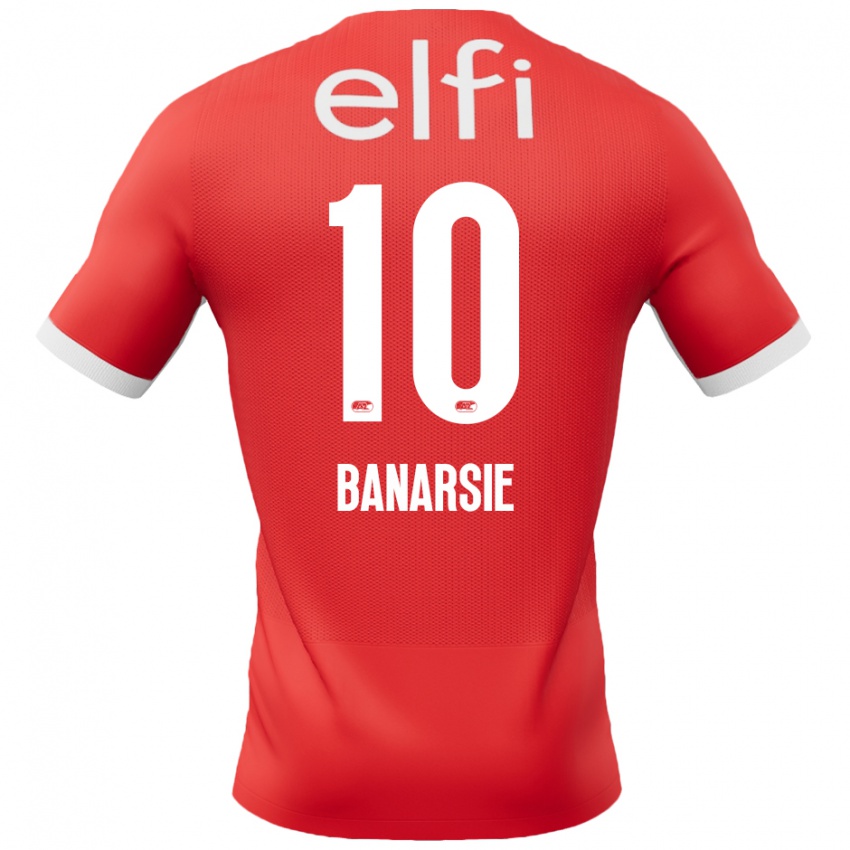 Gyermek Amy Banarsie #10 Piros Fehér Hazai Jersey 2024/25 Mez Póló Ing