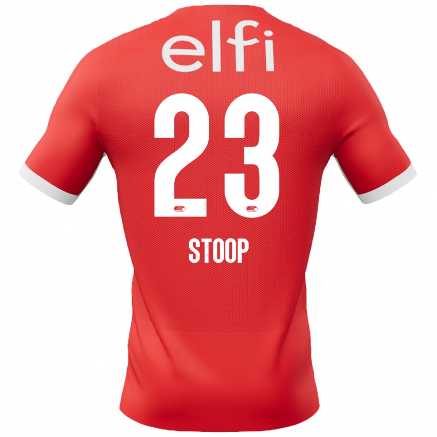 Gyermek Maudy Stoop #23 Piros Fehér Hazai Jersey 2024/25 Mez Póló Ing