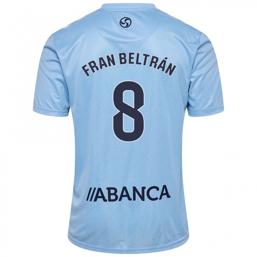 Gyermek Fran Beltrán #8 Ég Kék Hazai Jersey 2024/25 Mez Póló Ing