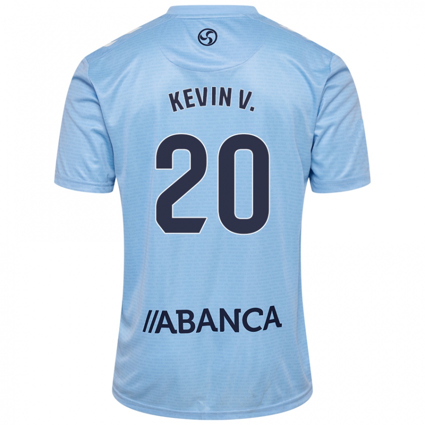 Gyermek Kevin Vázquez #20 Ég Kék Hazai Jersey 2024/25 Mez Póló Ing