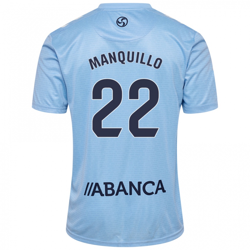 Gyermek Javier Manquillo #22 Ég Kék Hazai Jersey 2024/25 Mez Póló Ing