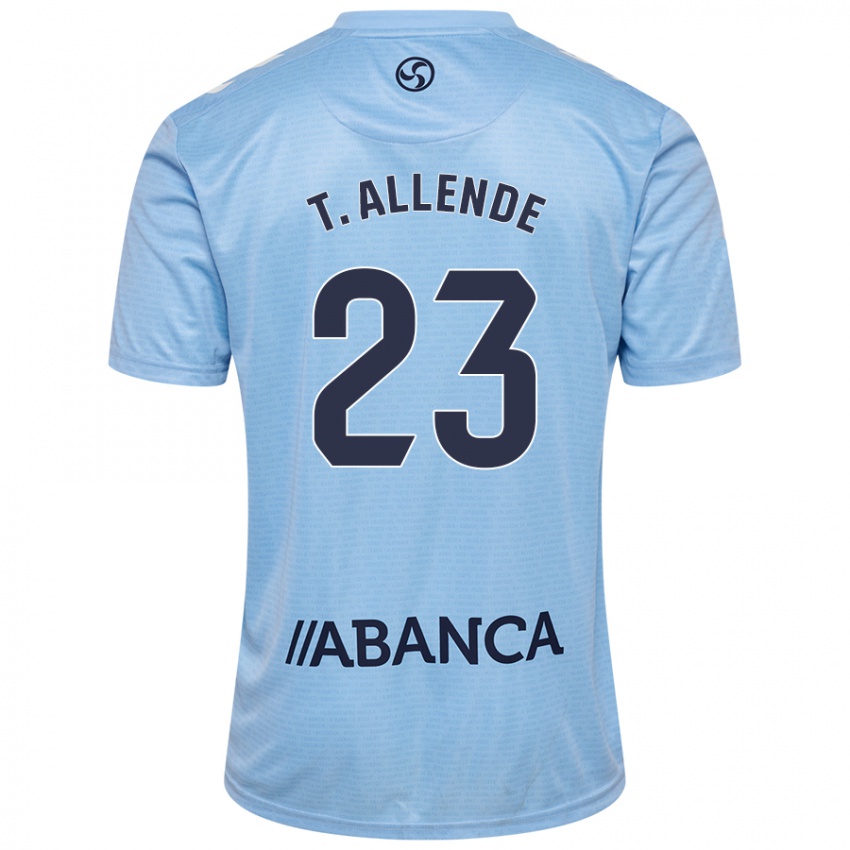 Gyermek Tadeo Allende #23 Ég Kék Hazai Jersey 2024/25 Mez Póló Ing