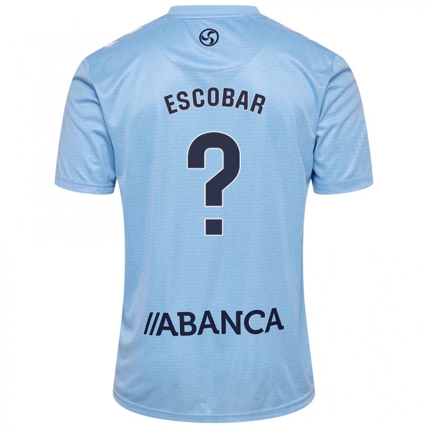 Gyermek Jordi Escobar #0 Ég Kék Hazai Jersey 2024/25 Mez Póló Ing