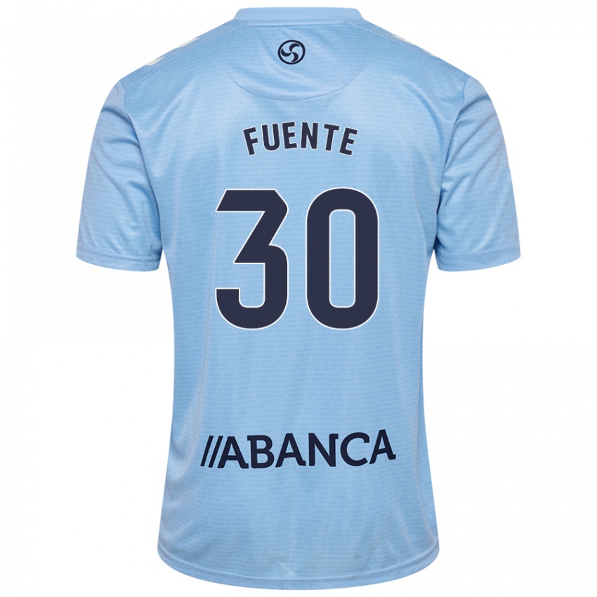 Gyermek Mario Fuente #30 Ég Kék Hazai Jersey 2024/25 Mez Póló Ing