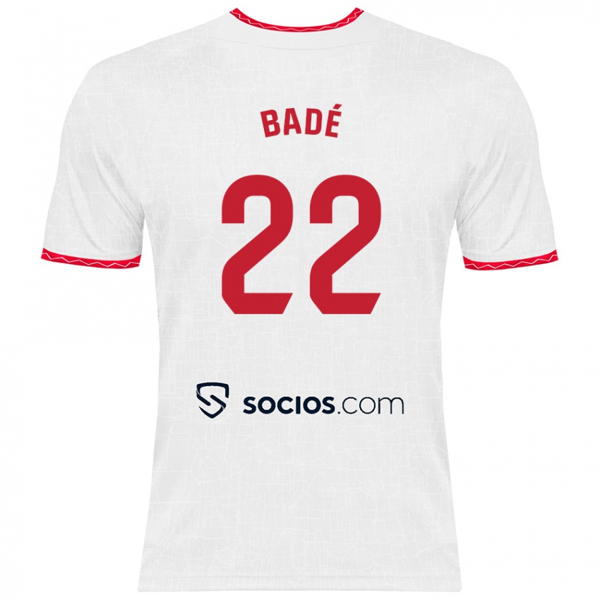 Gyermek Loïc Badé #22 Fehér Piros Hazai Jersey 2024/25 Mez Póló Ing