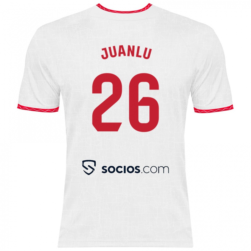 Gyermek Juanlu Sánchez #26 Fehér Piros Hazai Jersey 2024/25 Mez Póló Ing