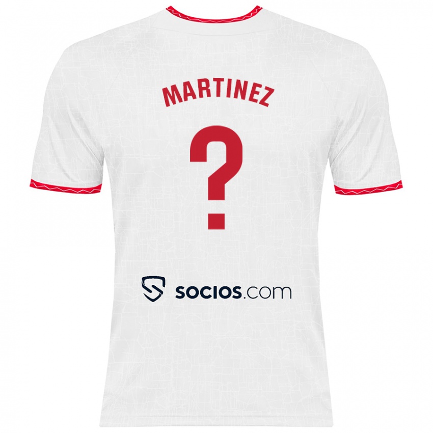 Gyermek Mario Martínez #0 Fehér Piros Hazai Jersey 2024/25 Mez Póló Ing