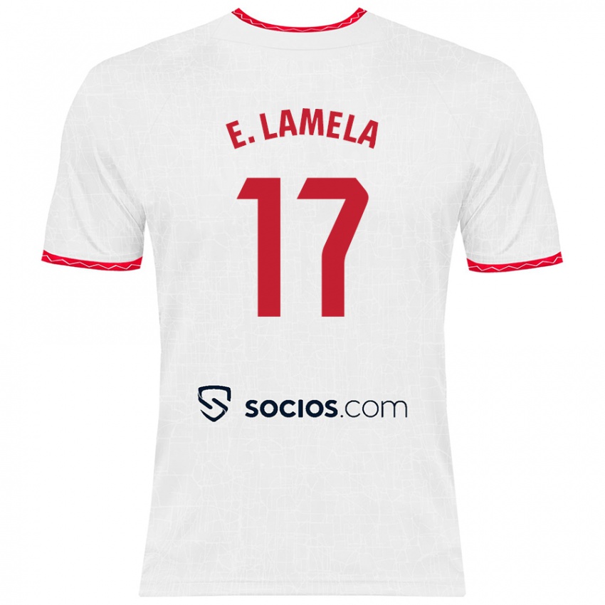 Gyermek Erik Lamela #17 Fehér Piros Hazai Jersey 2024/25 Mez Póló Ing