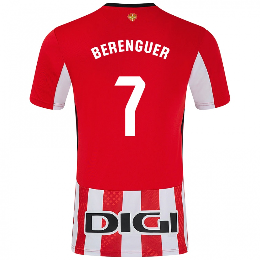 Gyermek Álex Berenguer #7 Piros Fehér Hazai Jersey 2024/25 Mez Póló Ing