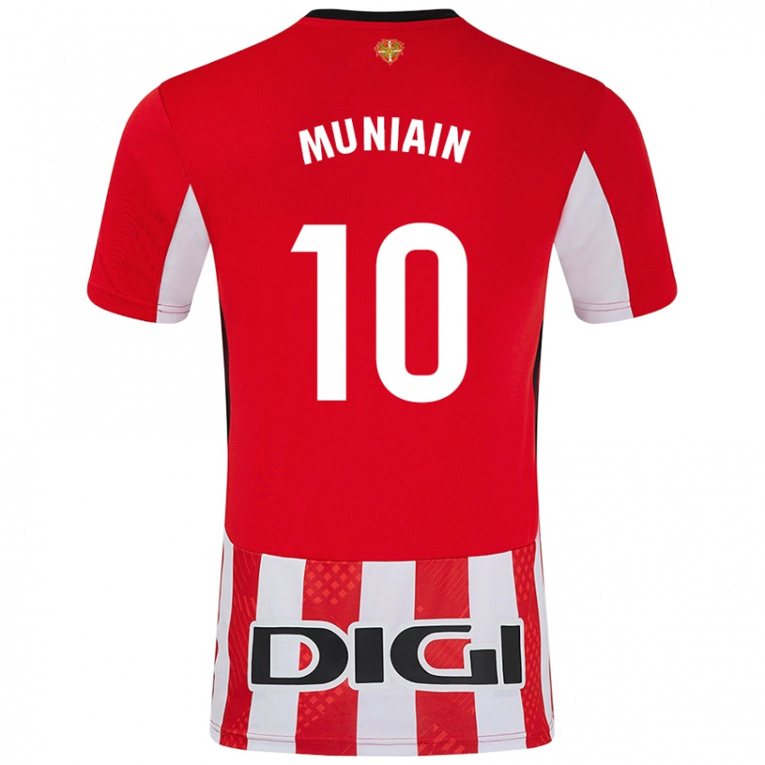 Gyermek Iker Muniain #10 Piros Fehér Hazai Jersey 2024/25 Mez Póló Ing