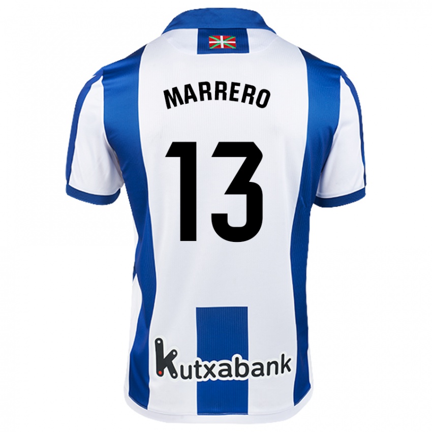 Gyermek Unai Marrero #13 Fehér Kék Hazai Jersey 2024/25 Mez Póló Ing