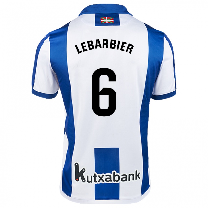 Gyermek Alex Lebarbier #6 Fehér Kék Hazai Jersey 2024/25 Mez Póló Ing