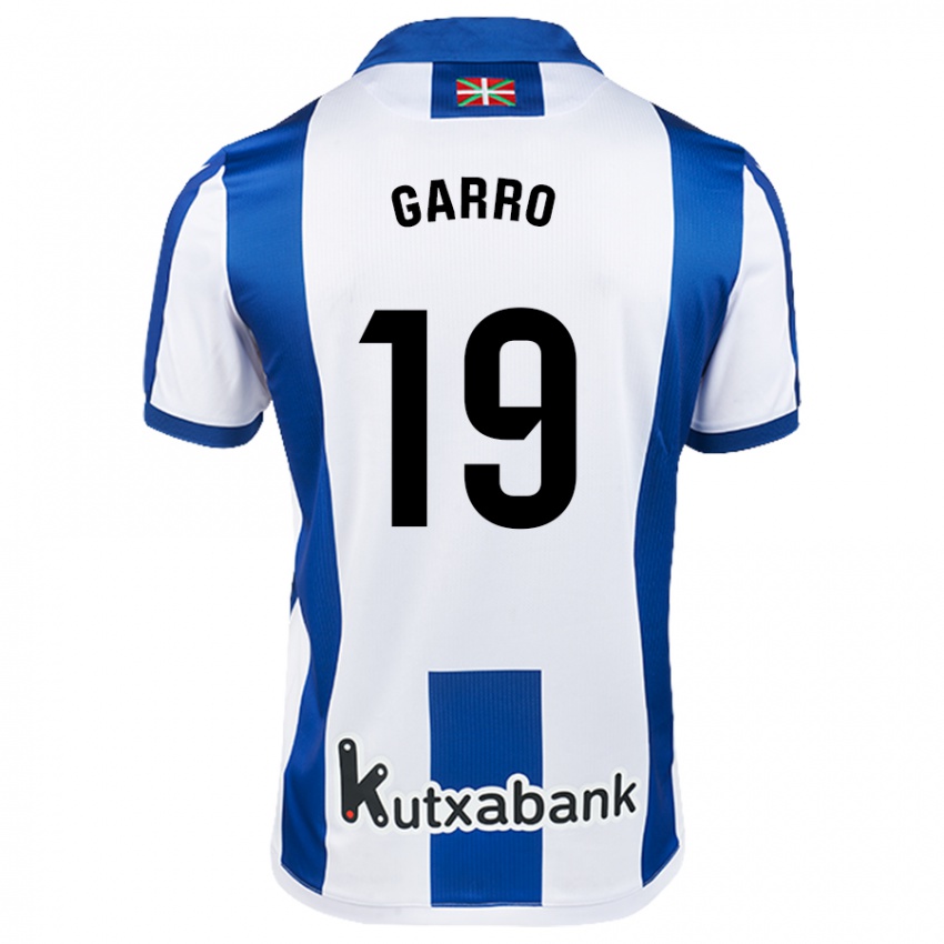 Gyermek Jon Garro #19 Fehér Kék Hazai Jersey 2024/25 Mez Póló Ing