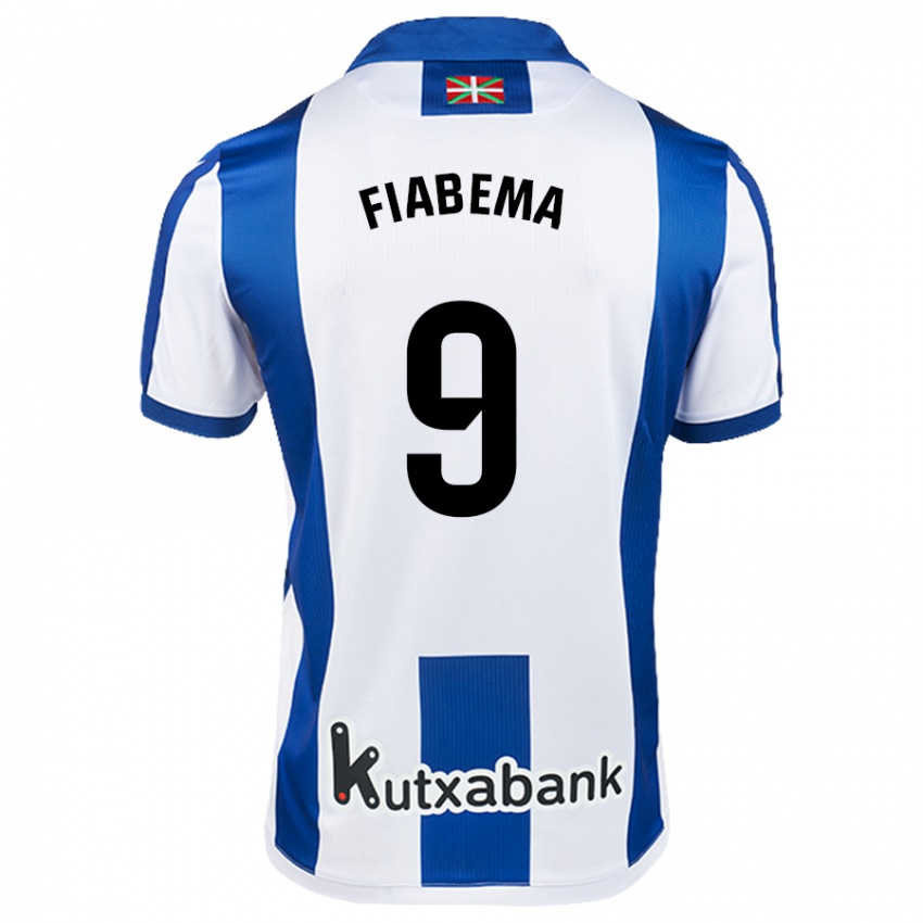 Gyermek Bryan Fiabema #9 Fehér Kék Hazai Jersey 2024/25 Mez Póló Ing