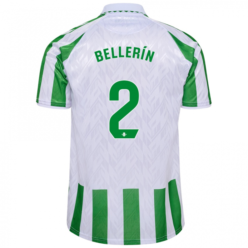 Gyermek Hector Bellerin #2 Zöld Fehér Csíkok Hazai Jersey 2024/25 Mez Póló Ing