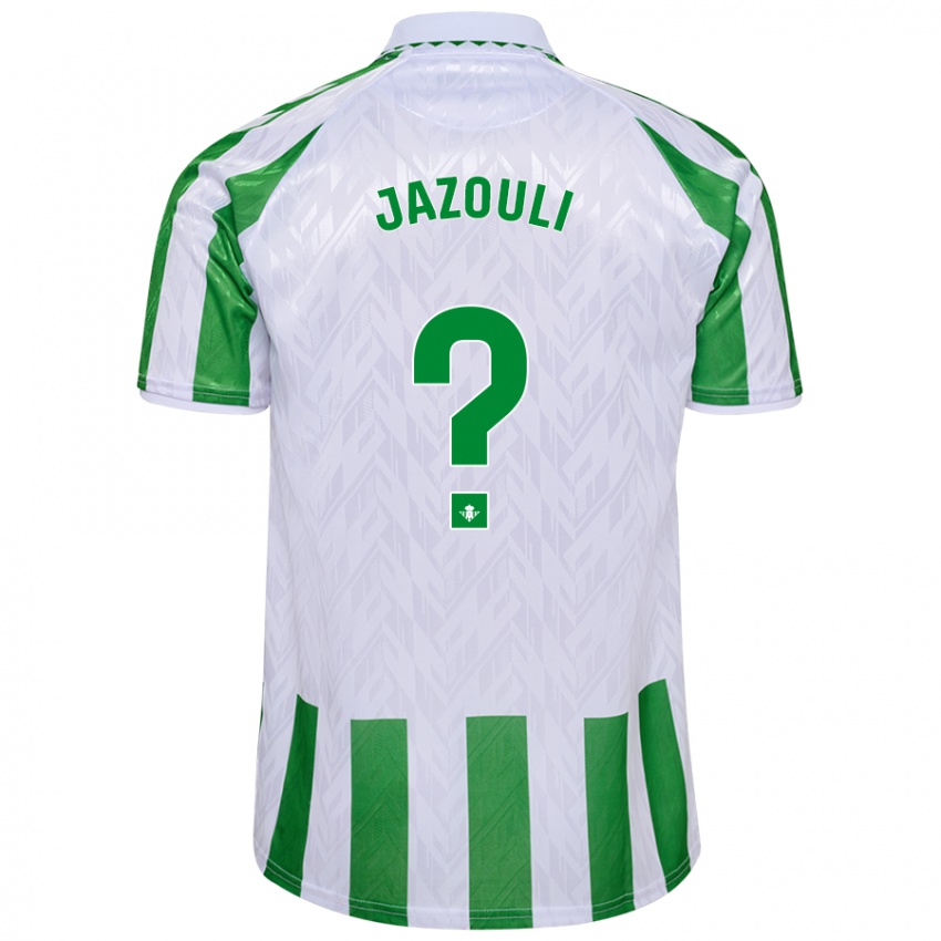 Gyermek Mohamed Jazouli #0 Zöld Fehér Csíkok Hazai Jersey 2024/25 Mez Póló Ing