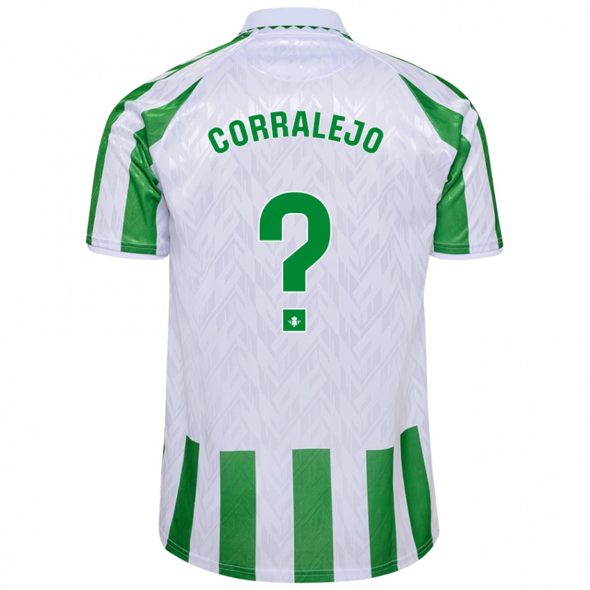 Gyermek Iván Corralejo #0 Zöld Fehér Csíkok Hazai Jersey 2024/25 Mez Póló Ing