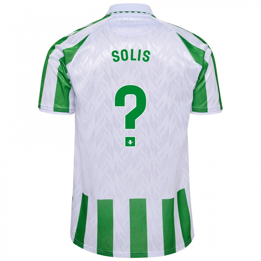 Gyermek Marcos Solís #0 Zöld Fehér Csíkok Hazai Jersey 2024/25 Mez Póló Ing