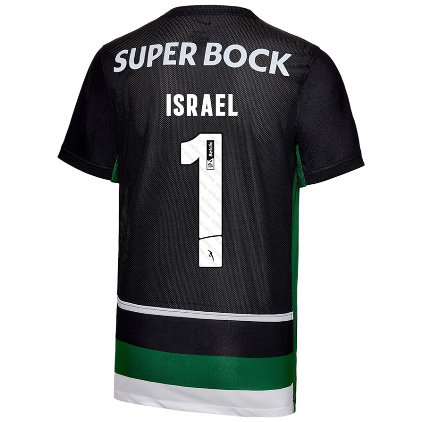 Gyermek Franco Israel #1 Fekete Fehér Zöld Hazai Jersey 2024/25 Mez Póló Ing