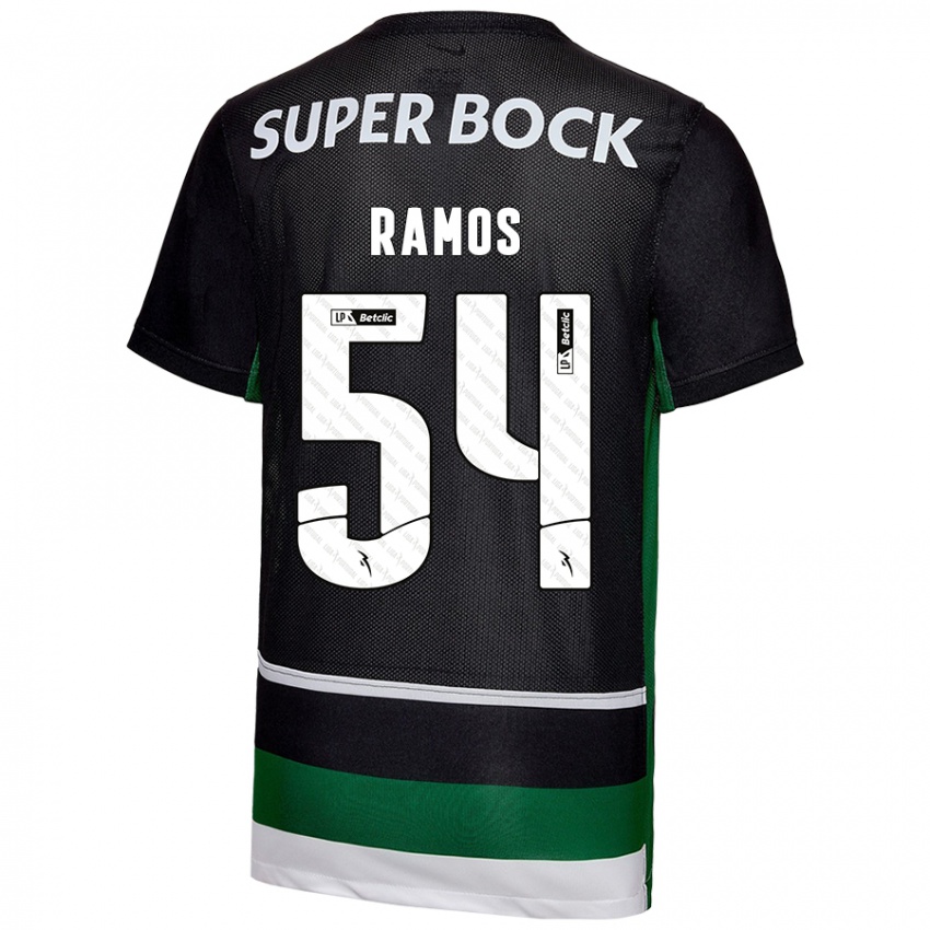 Gyermek Bruno Ramos #54 Fekete Fehér Zöld Hazai Jersey 2024/25 Mez Póló Ing