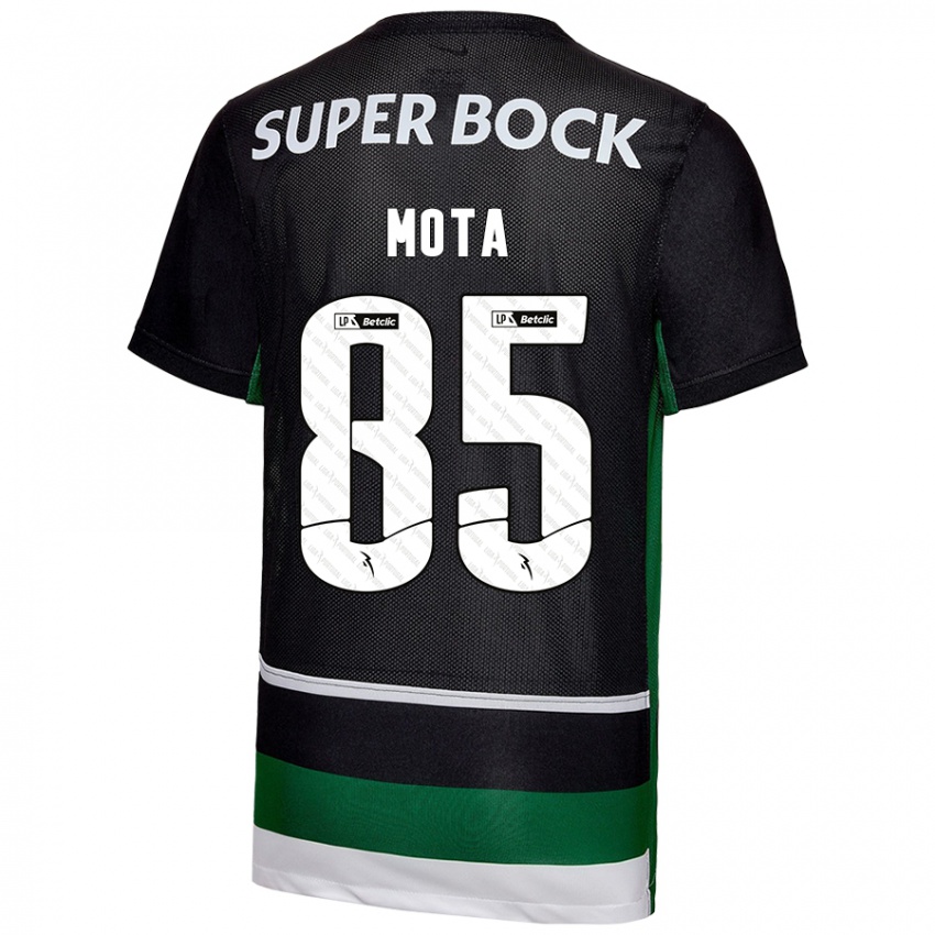 Gyermek Rafael Mota #85 Fekete Fehér Zöld Hazai Jersey 2024/25 Mez Póló Ing