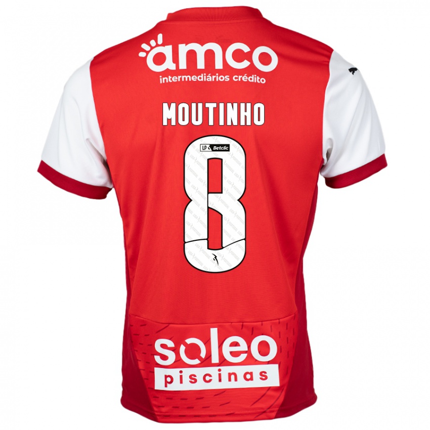 Gyermek João Moutinho #8 Piros Fehér Hazai Jersey 2024/25 Mez Póló Ing