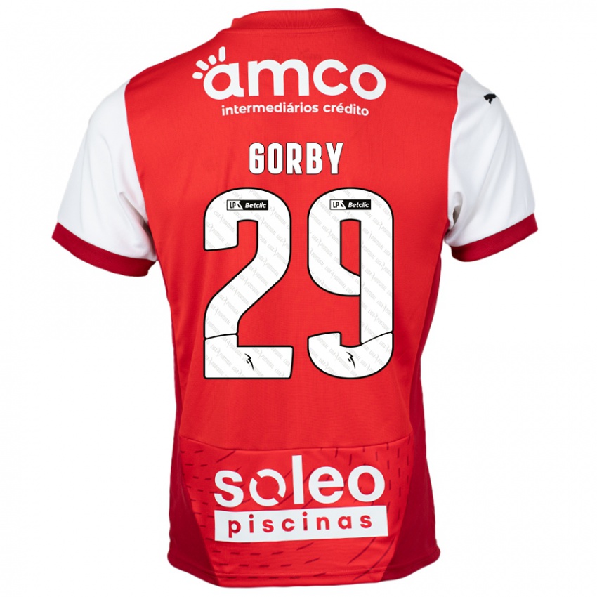 Gyermek Gorby #29 Piros Fehér Hazai Jersey 2024/25 Mez Póló Ing