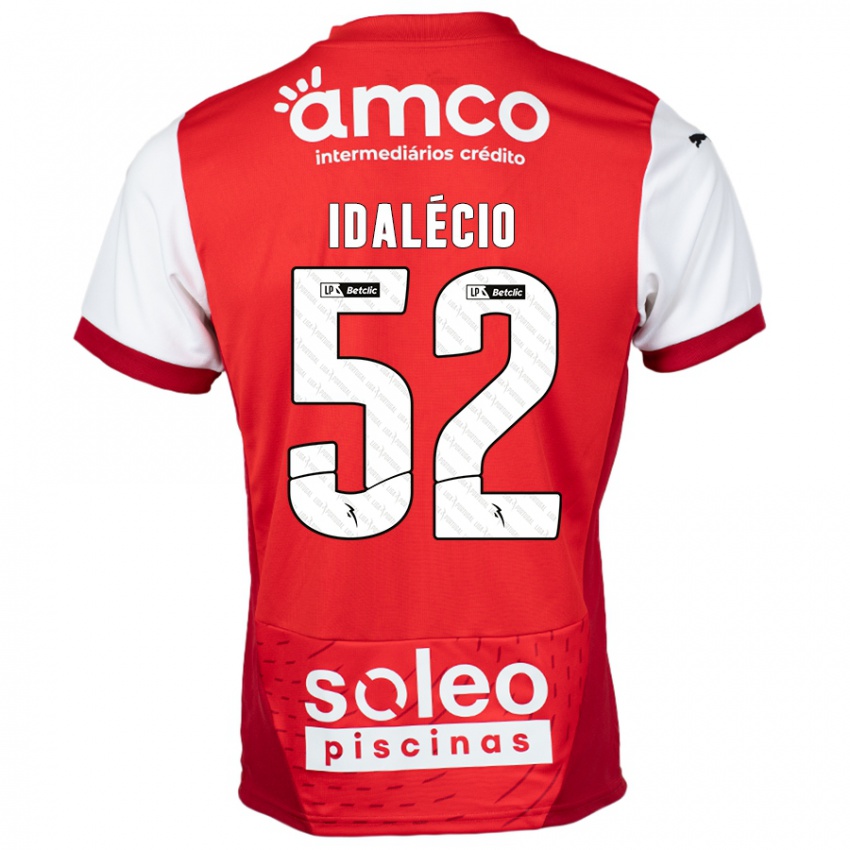 Gyermek Idalécio #52 Piros Fehér Hazai Jersey 2024/25 Mez Póló Ing