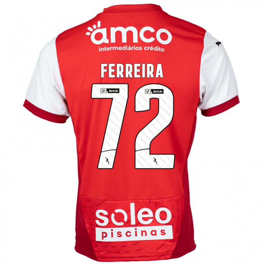 Gyermek André Ferreira #72 Piros Fehér Hazai Jersey 2024/25 Mez Póló Ing