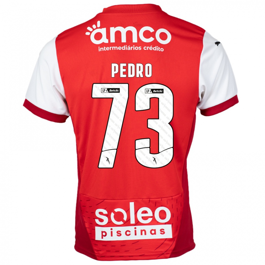 Gyermek Zé Pedro #73 Piros Fehér Hazai Jersey 2024/25 Mez Póló Ing