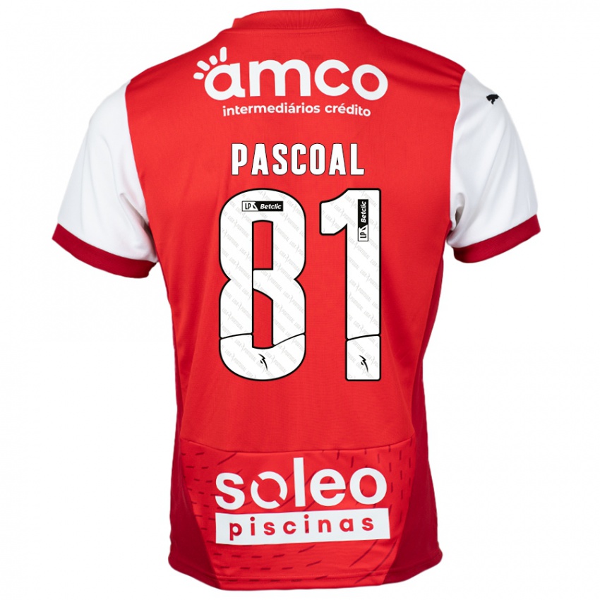 Gyermek Fodé Pascoal #81 Piros Fehér Hazai Jersey 2024/25 Mez Póló Ing