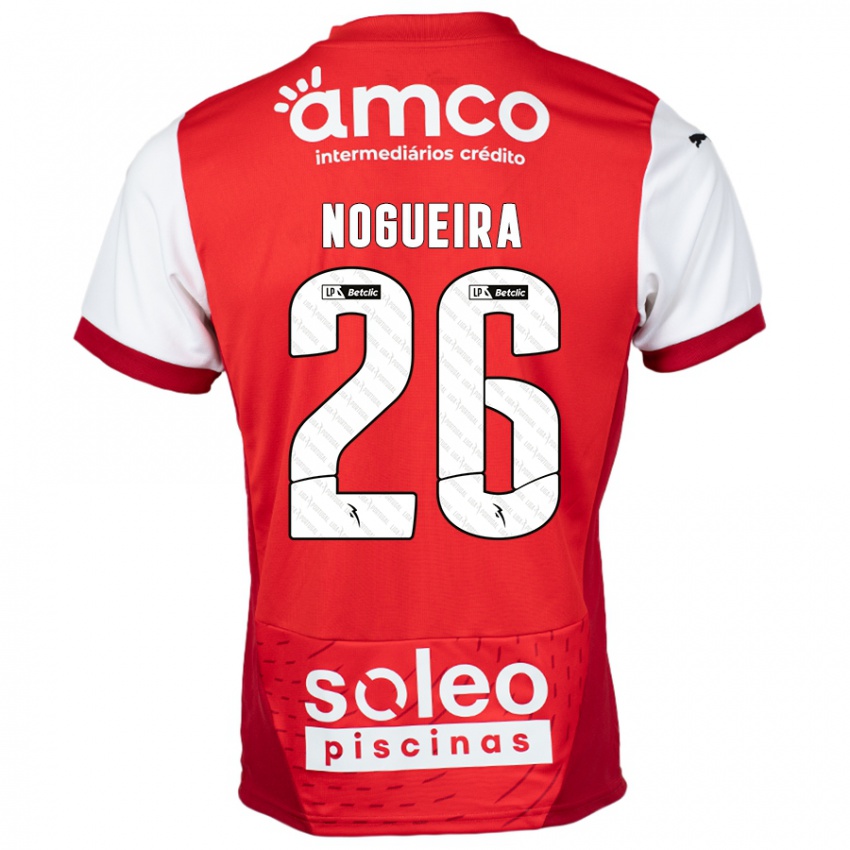 Gyermek Ana Nogueira #26 Piros Fehér Hazai Jersey 2024/25 Mez Póló Ing