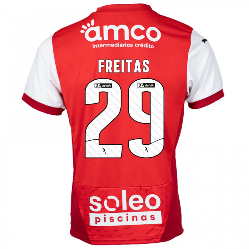 Gyermek Mylena Freitas #29 Piros Fehér Hazai Jersey 2024/25 Mez Póló Ing