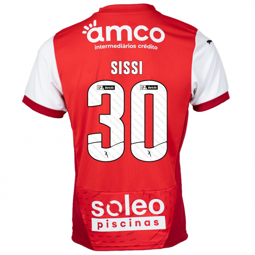 Gyermek Sissi #30 Piros Fehér Hazai Jersey 2024/25 Mez Póló Ing