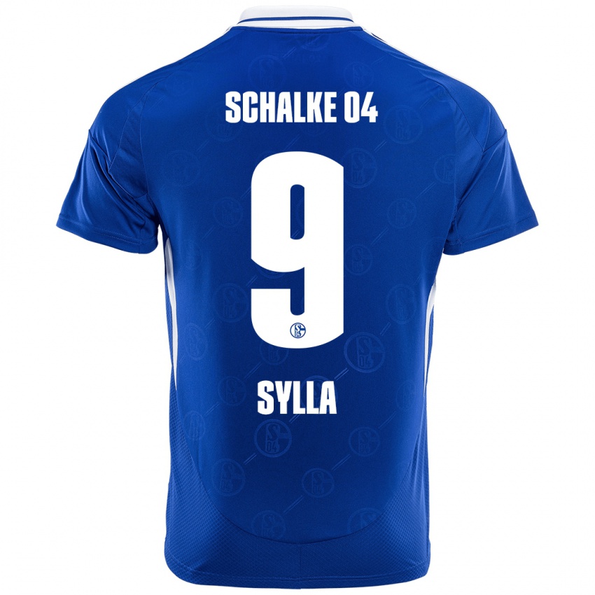 Gyermek Moussa Sylla #9 Királykék Hazai Jersey 2024/25 Mez Póló Ing