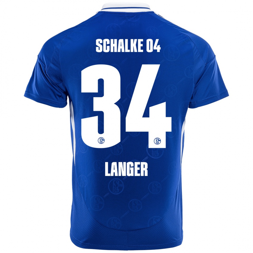 Gyermek Michael Langer #34 Királykék Hazai Jersey 2024/25 Mez Póló Ing