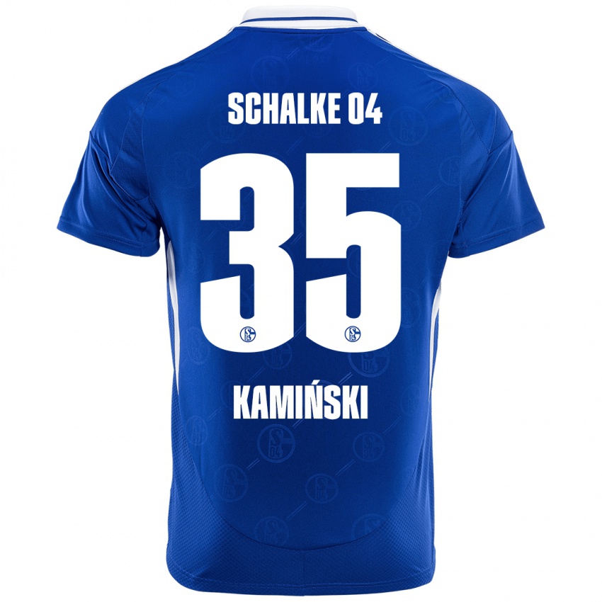 Gyermek Marcin Kaminski #35 Királykék Hazai Jersey 2024/25 Mez Póló Ing